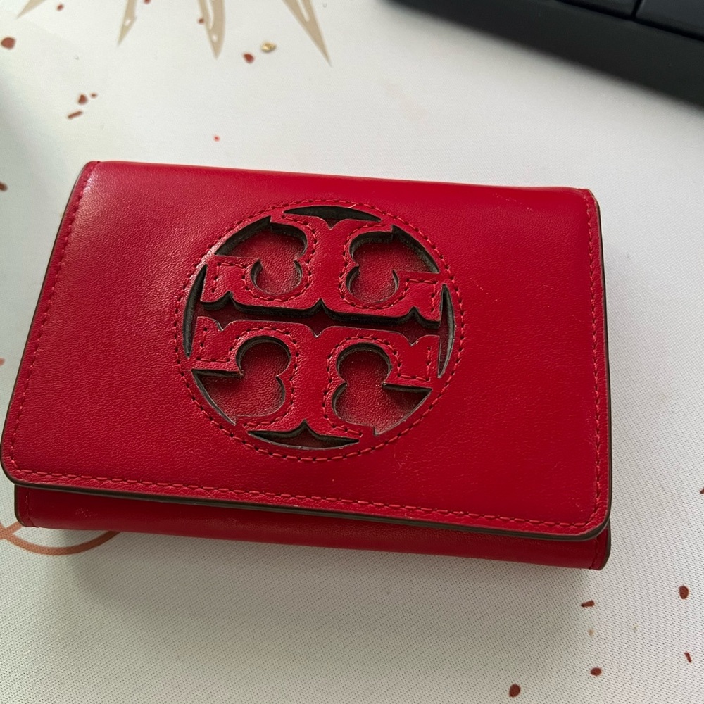 Tory Burch Red Miller Compact Waller
